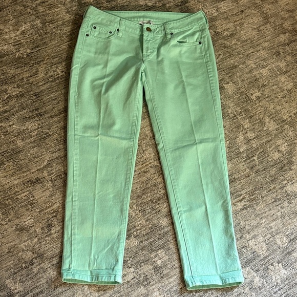 Garnet Hill Green Ankle straight jeans - size 6P - great condition - Picture 1 of 5